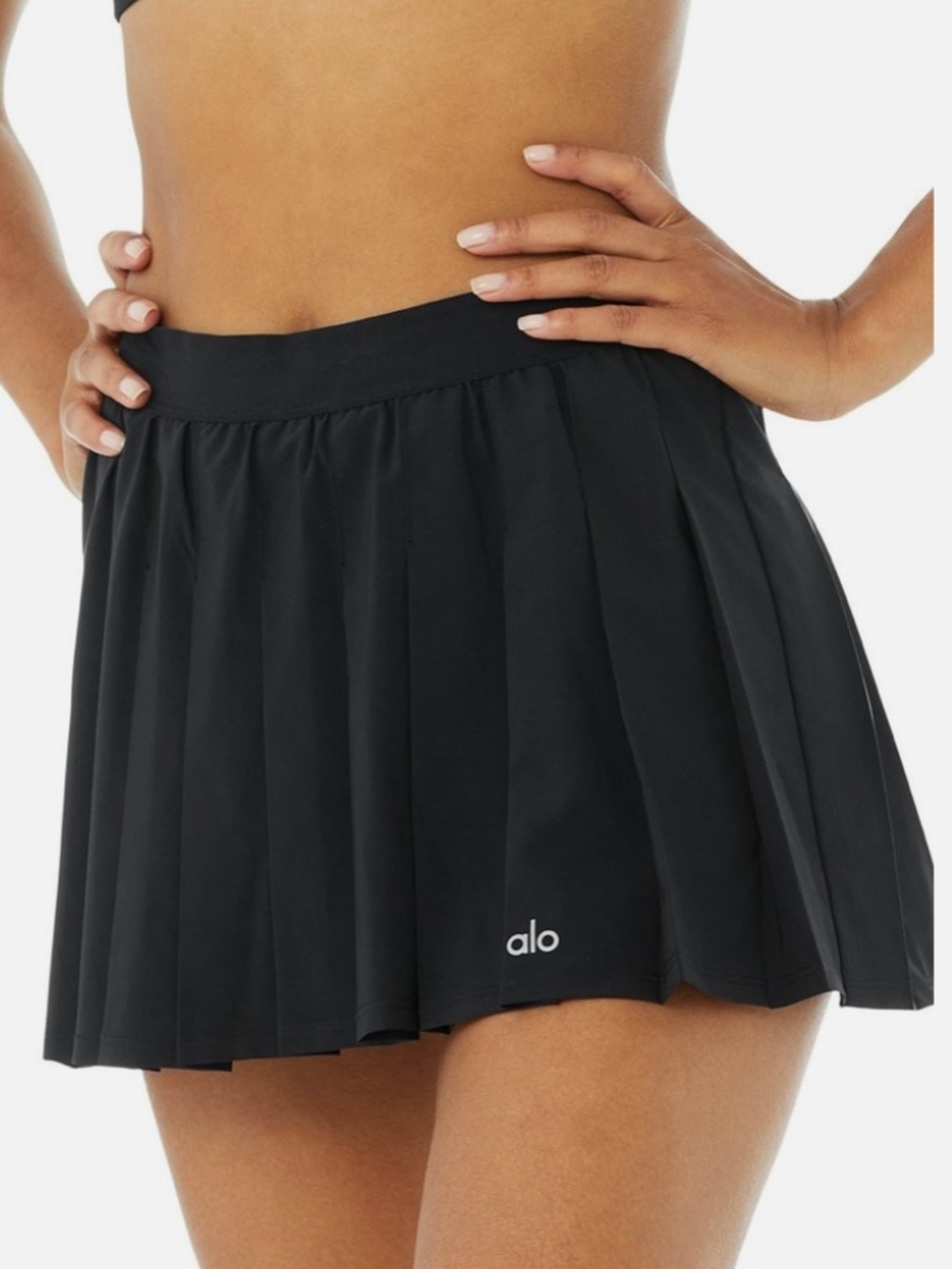 Alo Yoga Varsity Tennis Skirt Black XS-S - Picture 3 of 5
